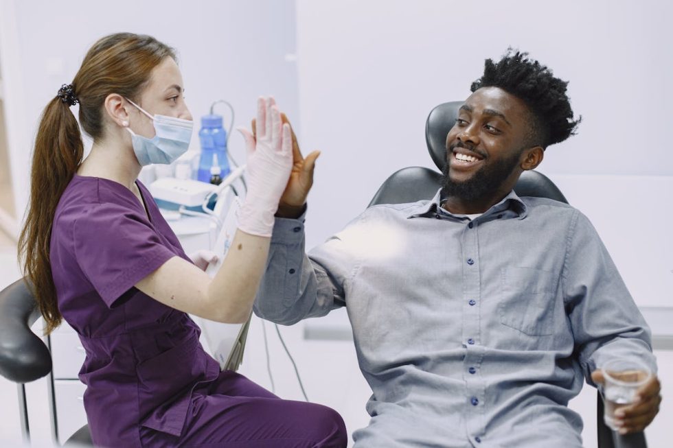 Comfortable patient smiling at Well Beyond Dental